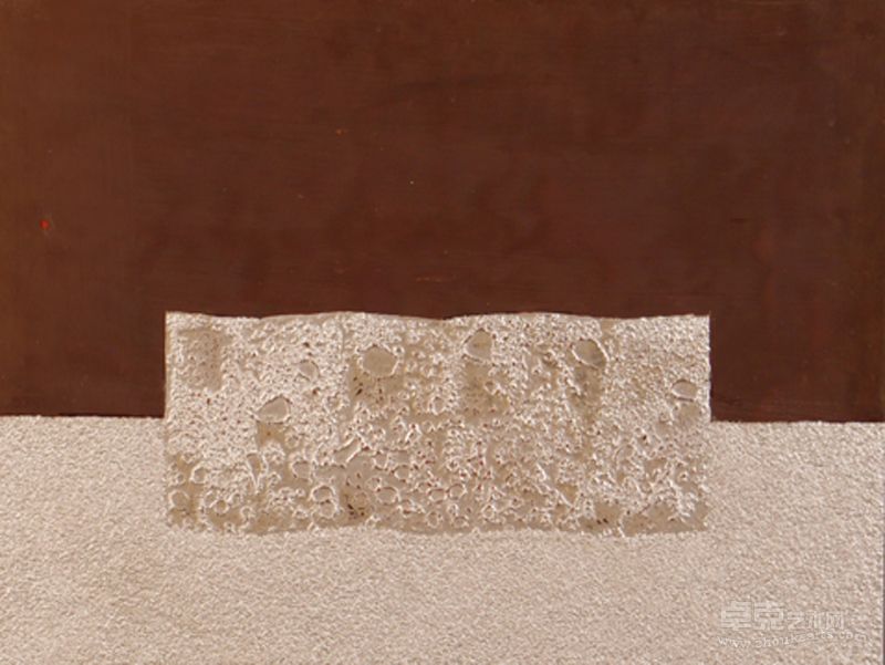 张志纲 作品名：屏。材料：天然漆，银粉，蛋壳。尺寸：60厘米X45厘米2013年