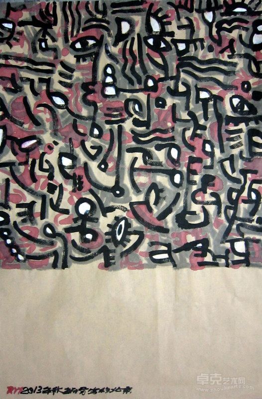 肖毓方   夔风系列  宣纸  水墨丙烯  46×69cm    2013年