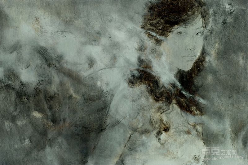 方新飞《凝》 90CM×60CM 布面油画 2012