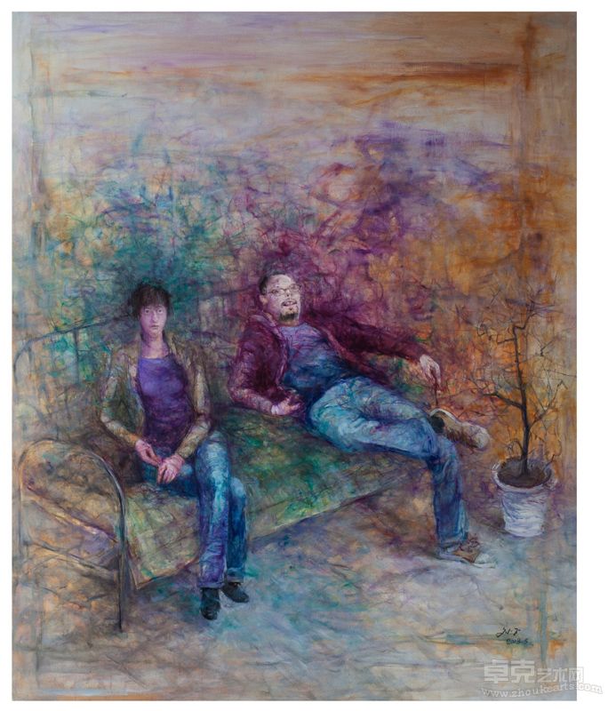 刘平《交流》100x120cm布面油画2012