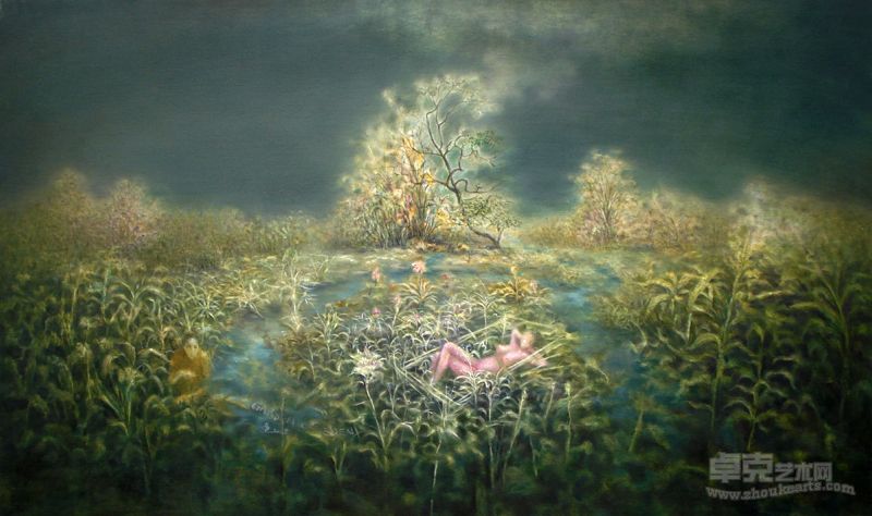 余慧《亚当的花园》 250X150cm 布上油画 2008