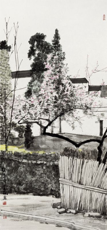 皖南写生之二  96×46cm  纸本设色 2013