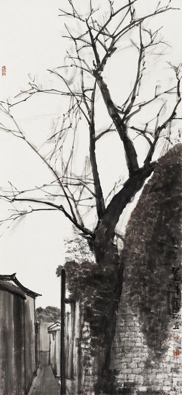 皖南写生之四  96×46cm  纸本设色 2013
