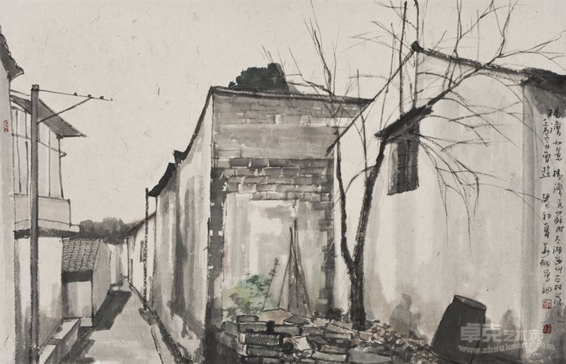 杨湾小景 75×115cm  纸本设色 2013