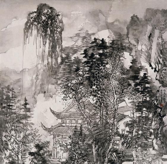 《雁荡山天柱峰》