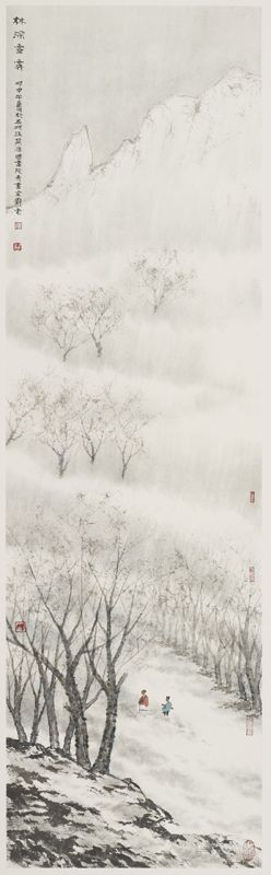 刘云 林深雪霁 127.5×37.5  2014.jpg