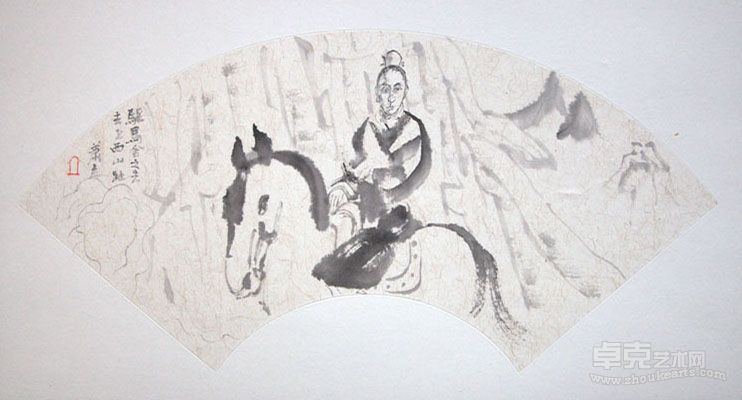 萧立 西山图49x27CM
