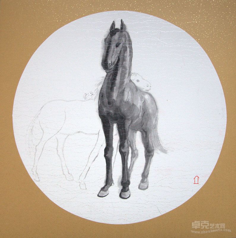 萧立 温爱图38x38CM