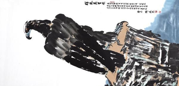 雄风万里图  198x99cm