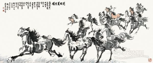 前程万里图   133x300cm