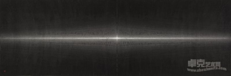 2013-上仪-298×97cm-宣纸水墨，矿物质色