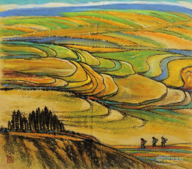 梯田曲NO.2  80×90cm
