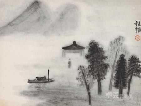 朱雅梅，《江南系列》，54.5x34.7cm,约1.7平尺,镜心,2010