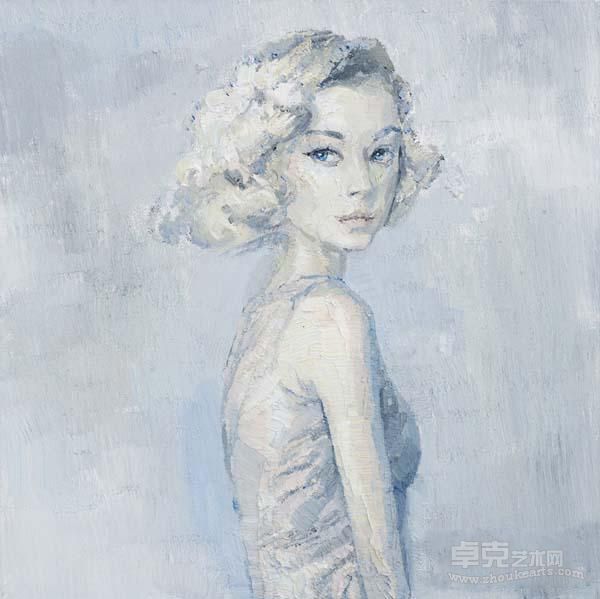 《女肖像 (1)》 王立亚 40×40cm 2014