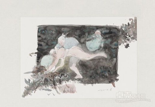 裸裸（二） 王煜 纸本水墨设色 2014年 27x39cm