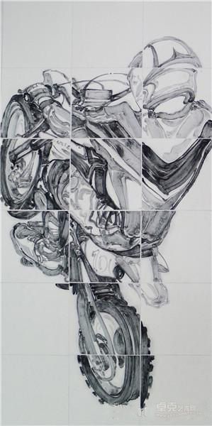 《骊影·虎山行》纸本水墨-60X120CM-2013年