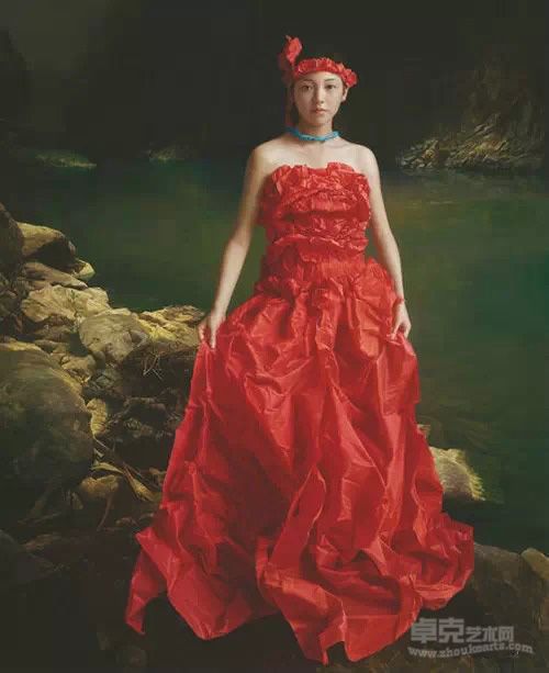 曾传兴 《红纸新娘 · 翡翠谷》160cmX130cm 2014年