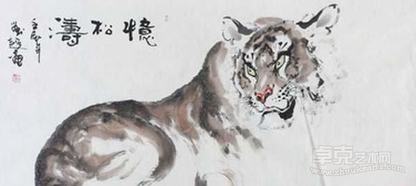 《忆松涛》   136×68cm