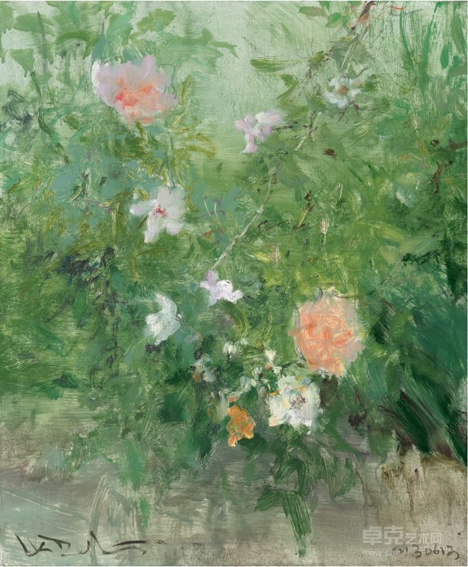 何多苓 杂花写生 60*50cm  布面油画  2013