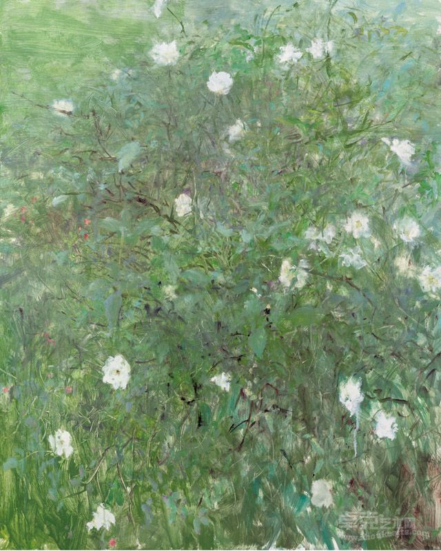 何多苓 杂花写生 100*80cm  布面油画  2013
