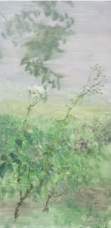 何多苓 杂花写生 120*60cm  布面油画  2013
