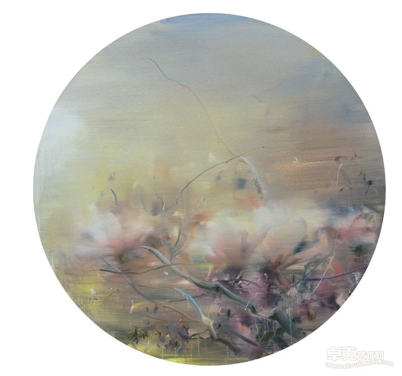 李强  2013NO.24     100*100cm  色粉  2013