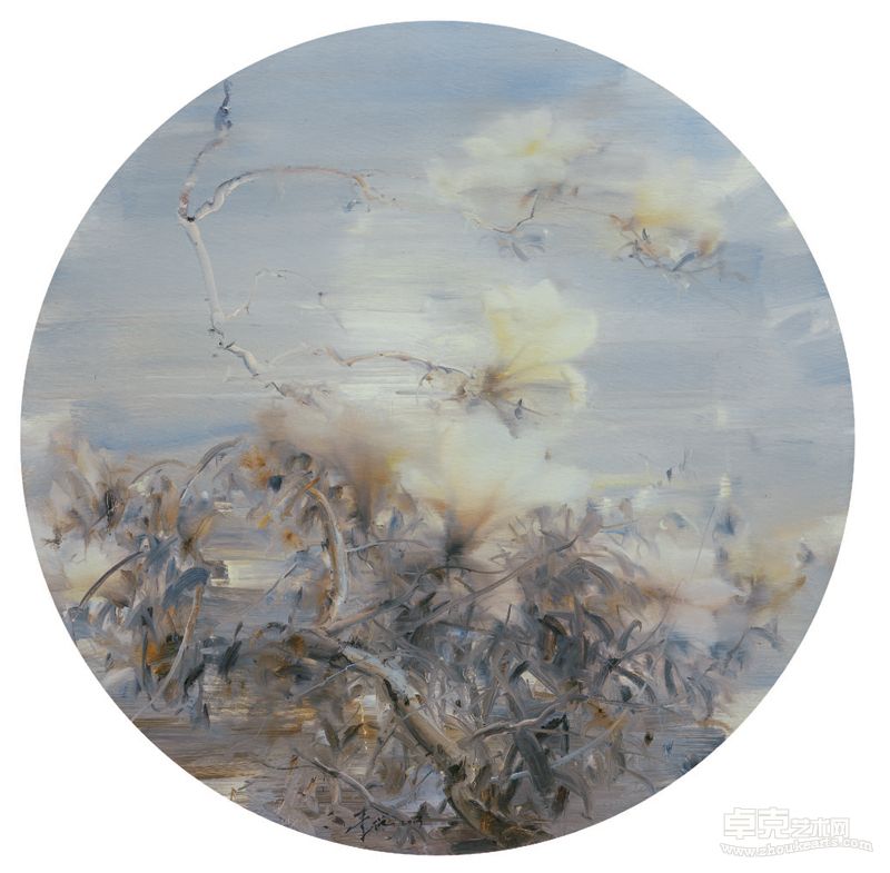李强  2013NO.27     100*100cm  色粉  2013