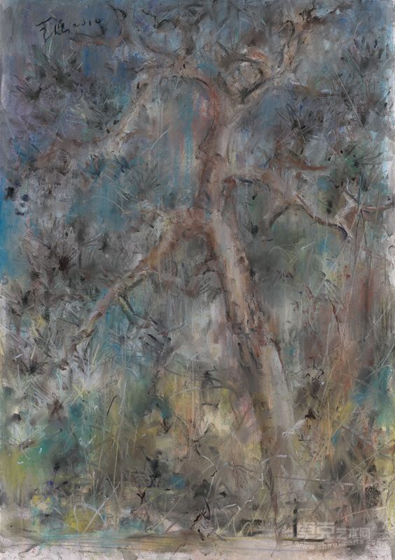 李强  风景2014no.7  64*49cm   色粉 2014
