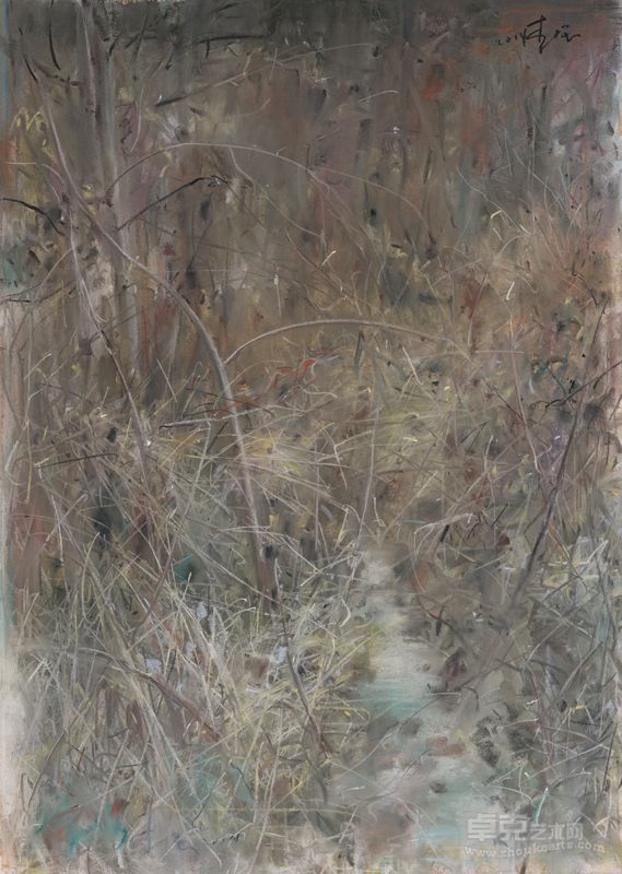 李强  风景2014no.2  64*49cm  色粉 2014