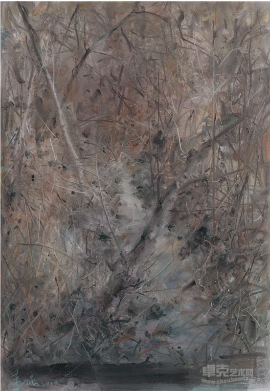 李强  风景2014no.5  64*49cm  色粉 2014