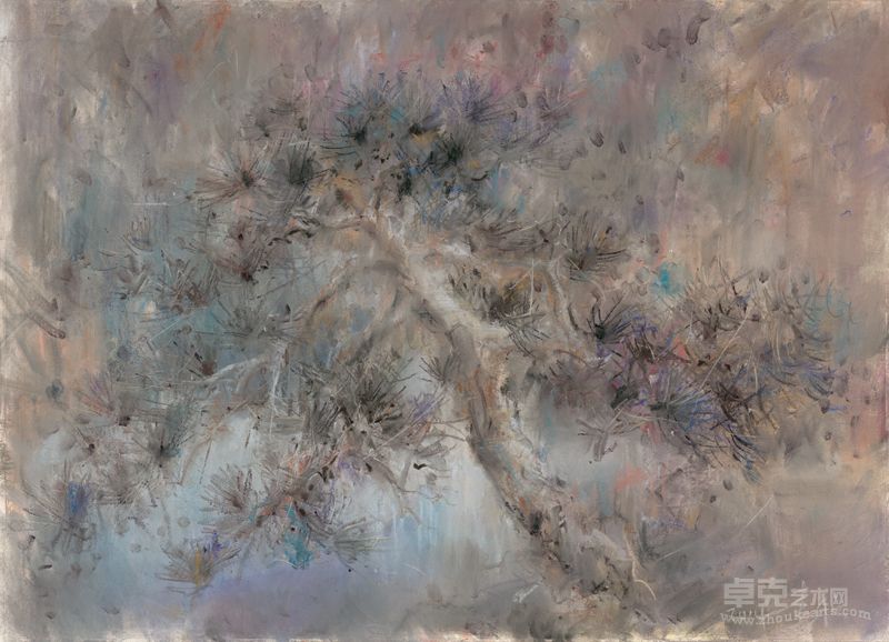 李强  风景2014no.8  55*75cm  色粉 2014