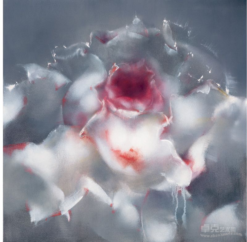 罗发辉  白玫瑰      80*80cm   布面油画 2012