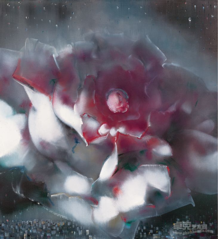 罗发辉  夜色大花    110*100cm   布面油画 2011