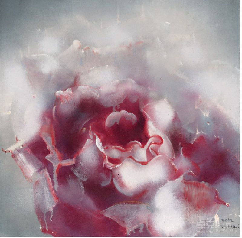 罗发辉  玫瑰花NO.2   60*60cm  布面油画 2012