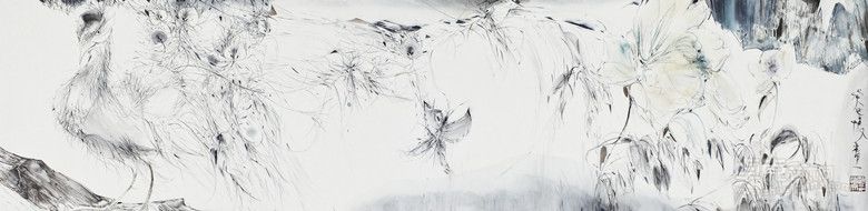 谜花记之一 35×140cm  纸本 2013年