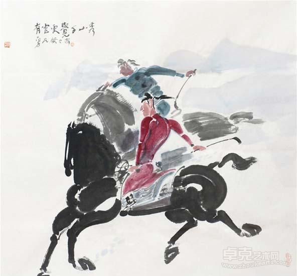 《有云更觉千山秀》  徐勇民 68cm×68cm