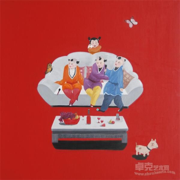 《中国娃娃6》  焦杨 80cm X 80cm