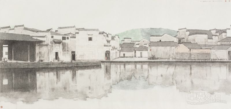 西递待我梦里寻，纸本设色，118×249cm ，2013