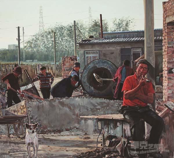 《工地系列二》   200×200cm 2012