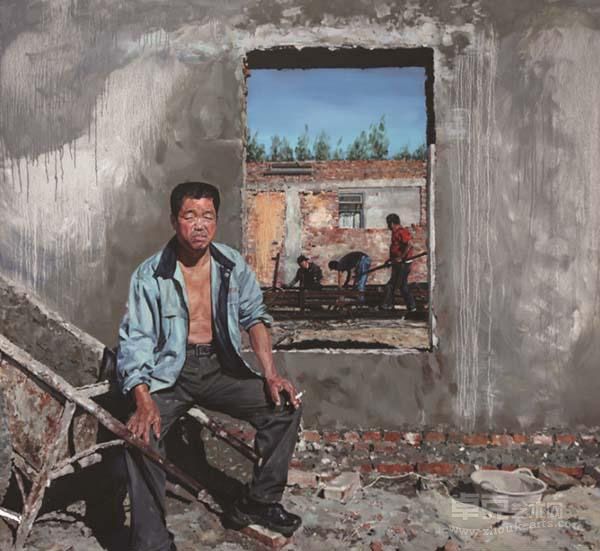 《工地系列一》   200×200cm 2012