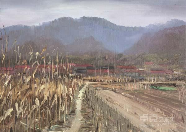 《怀柔乡村写生》   50×70cm 2013