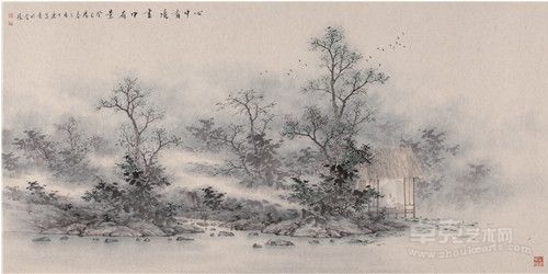 心中有境，画中有景(69x138)