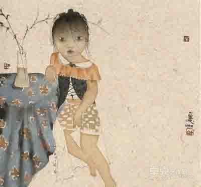 相思草  纸本水墨  34×34cm 2014年