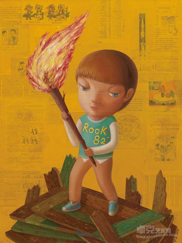 噬火的男孩,80x60cm,oil on canvas,2013