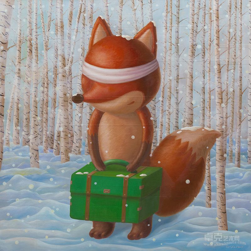 旅程,100x100,oil on mixed media on canvas,2013