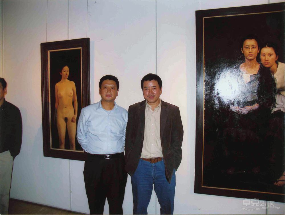 参加中国写实画派展览  并与郭润文先生合影
