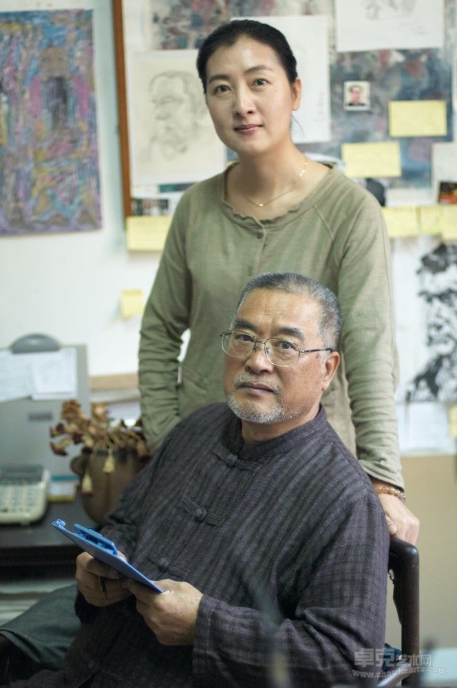 2006年与父亲在华中师大西区二栋的画室