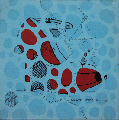 C-5布面综合 25x25cm 2011 肖梦秋