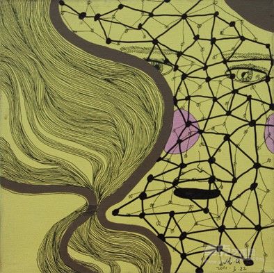 B-6 布面综合 25x25cm 2011 肖梦秋