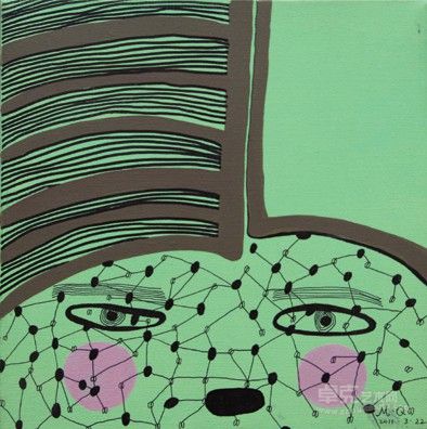 B-1 布面综合 25x25cm 2011 肖梦秋